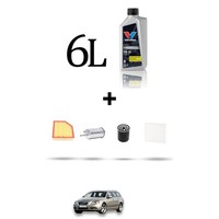 Hoffcar Set Service 4 Filter Und 6L ÖL FüR Volvo V70 Iii 2.0 T5 177Kw Von 2010