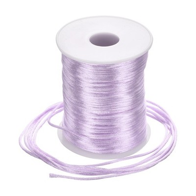 Nylon Satin Cord 2mm, 109 Yard Nylon String for Bracelet Light Purple