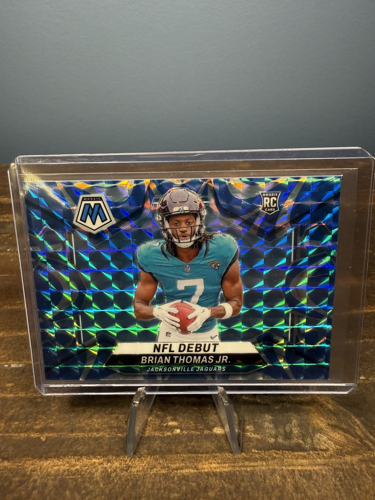 2024 Panini Mosaic - Blue Reactive NFL Debut Brian Thomas Jr. #282 (RC)