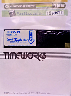 COMMODORE 128 -- SWIFTCALC (TIMEWORKS - DISK)