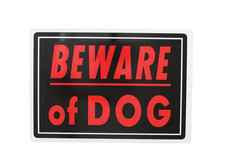 Beware of Dog Sign 10"x14"   Heavy Duty Aluminum Warning Sign