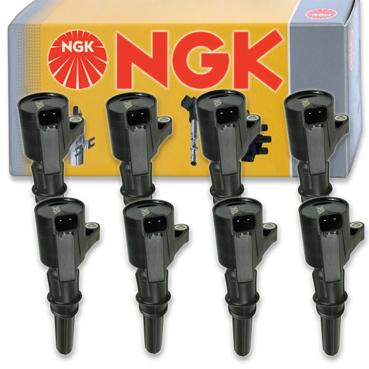 8 pcs NGK Ignition Coil for 2002-2005 Mercury Mountaineer 4.6L V8 - Spark tl