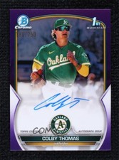 2023 Bowman Chrome Prospect Purple Refractor /250 Colby Thomas #CPA-CT Auto 0z1i