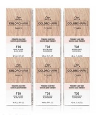  6 Pack Wella ColorCharm Permanent Hair Toner Liquid  T35 Beige Blonde 