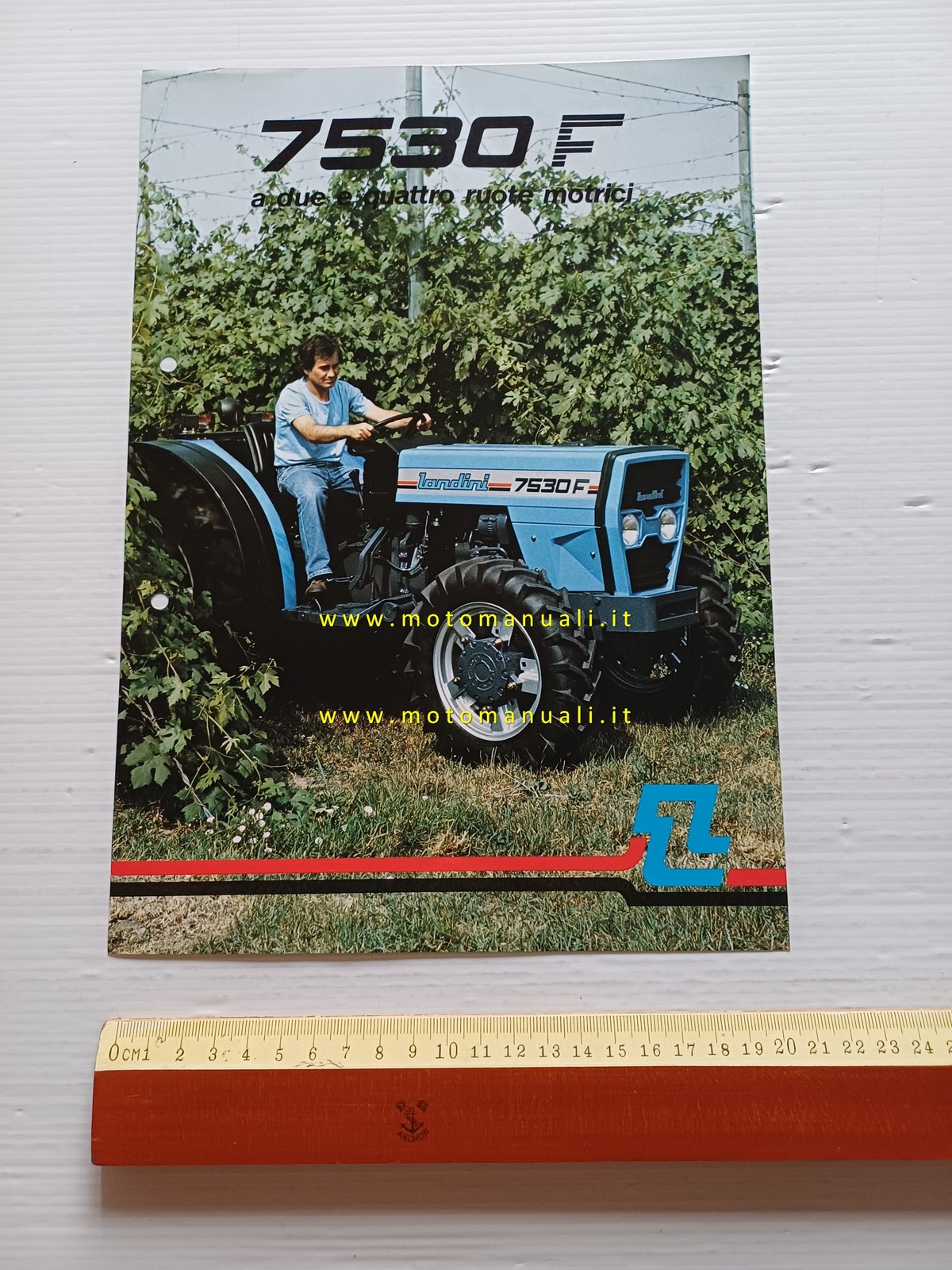 Landini trattore 7530 F 2WD - 4WD 1986 depliant italiano originale