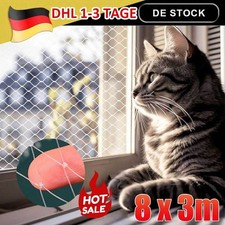 Katzennetz Balkon, 3 X 8 M Transparent Katzenschutznetz, Nylon Katzen Netz