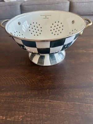 MacKenzie-Childs Courtly Check Large Colander New No Box