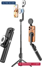 USKEYVISION Magnetic Selfie Stick Tripod with Light Remote, Phone Tripod with