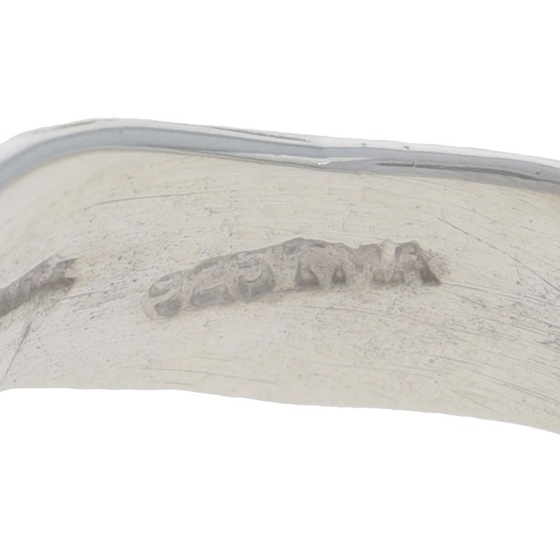 Sterling Silver Wavy Zig Zag Dot Statement Band -… - image 8