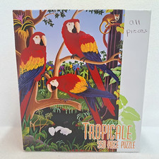 Ceaco Tropicale 550 Piece Jigsaw Puzzle Birds Macaw Parrots Summer Rainforest