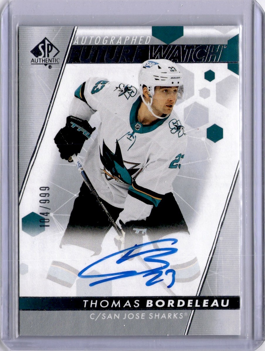 Thomas Bordeleau Future Watch Auto /999 #121 2022-23 SP Authentic