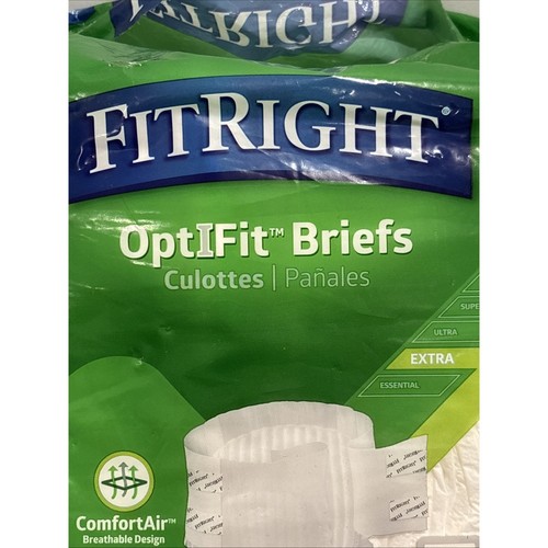 Medline FitRight OptiFit Briefs Extra Opened 12 Pack M 32-44" Adult Medium - Picture 2 of 7
