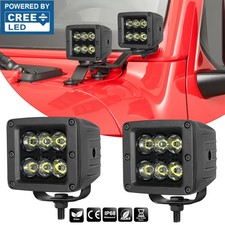 2pcs 3 120w Cree Led Cube Pods Work Light Bar Spot Driving Fog Off Road 4wd Utv
