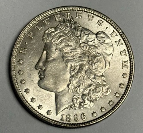 Mint State 1896-P Morgan Silver Dollar, Low MS WHITE $1 U.S. coin