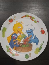 Vintage 1970s Sesame Street Melamine Plate Muppets Inc Big Bird Cookie Monster