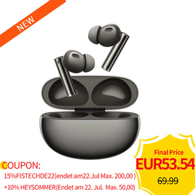 New realme Buds Air 6 Pro headphones 50dB ANC 40h Akk 50 dB ANC LHDC Gray