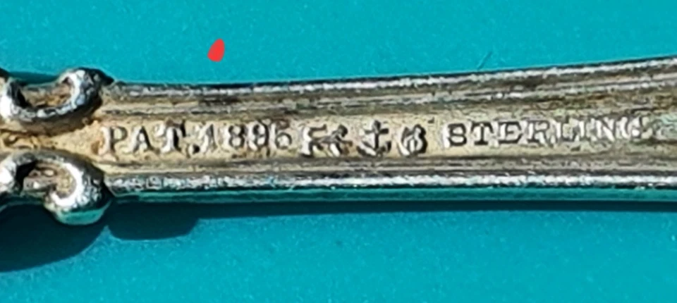 Juego de 5 cucharas de caldo Gorham de plata de ley Chantilly con una sola pat. 1895 Foto 4 de 4