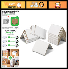 Cardboard Edge Protectors 2x2x3" 50-Pack  White V-Board Corner Guards for Shi