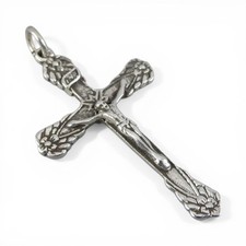 Sterlng Silver Crucifix Pendant for Necklace Cross First Communion Catholic Gift