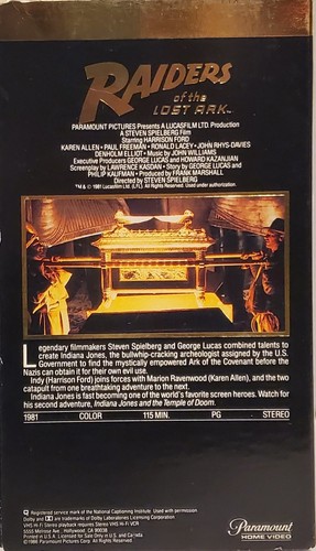 Raiders of the Lost Ark (VHS, 1981) Special Collector's Series - Picture 3 of 15
