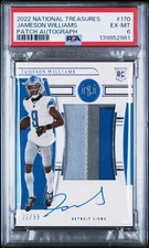 2022  NATIONAL TREASURES #170 JAMESON WILLIAMS PATCH AUTOGRAPH 22/99
