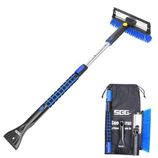  39" Extendable Snow Brush with Squeegee Ice Scraper Telescoping Foam 39 inch