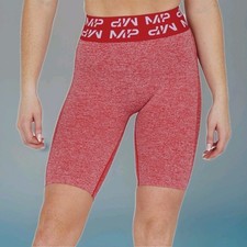 MyProtein Cycling Shorts Size 8-10 Red Supportive Compression & Athletic Comfort
