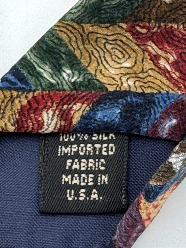 Structure Silk Tie Geometric Print -  Length 56 inches - Image 4 of 4