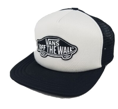 Vans Off The Wall Trucker Hat Vap Foam Front Black White