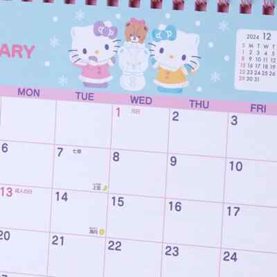 Hello Kitty Desktop Ring Calendar 2025 Japan Japanese Kawaii