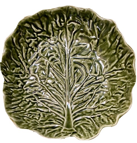 VINTAGE OLFAIRE Cabbage Leaf Plate Made in Portugal 8 1/2 In
