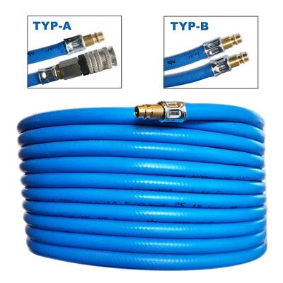 SYSKAN Druckluftschlauch NW 9 mit NW 7,2 Kupplung mit Sicherung, Absperrblasen Schlauch