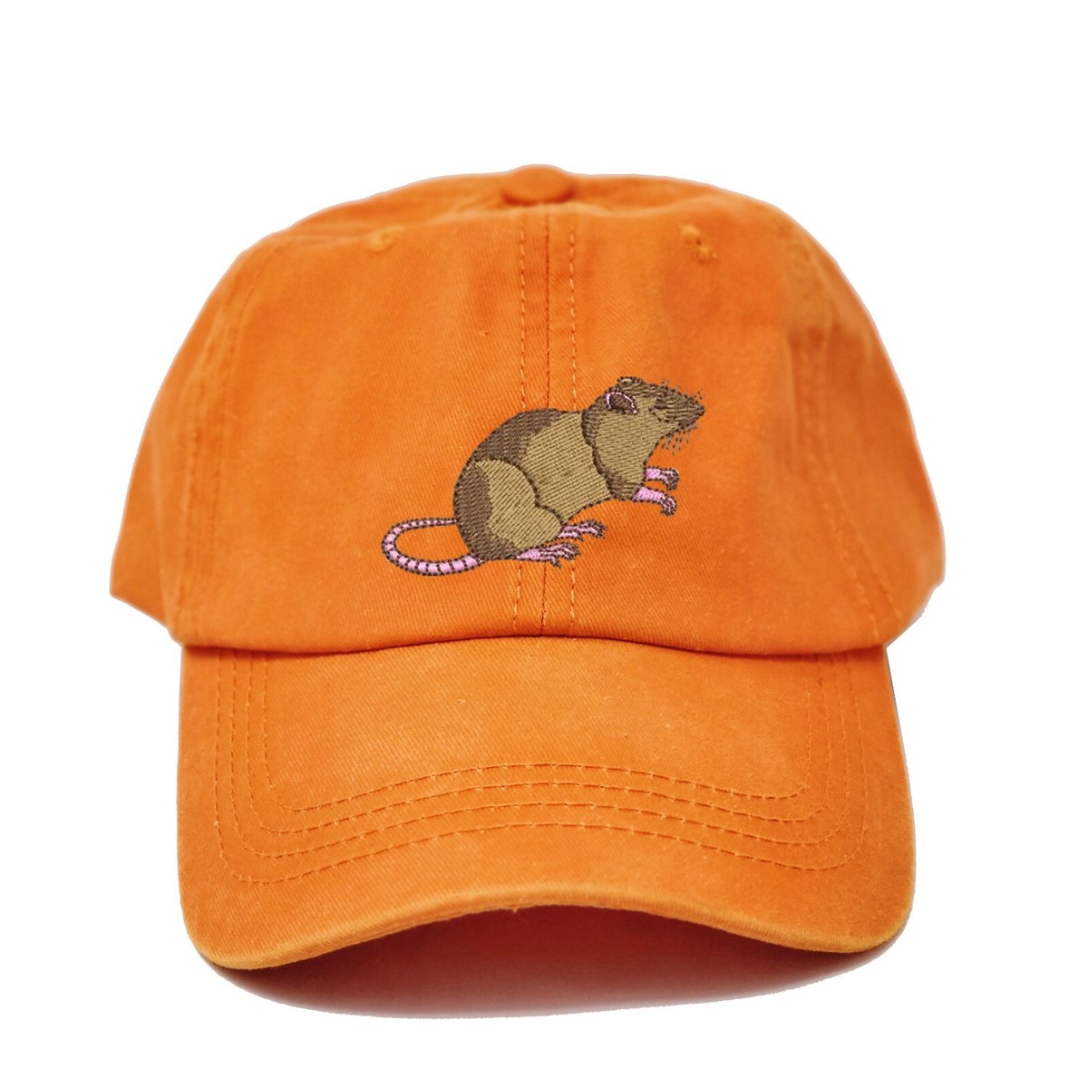 Rat embroidered dad hat, Mouse embroidered baseball cap, custom