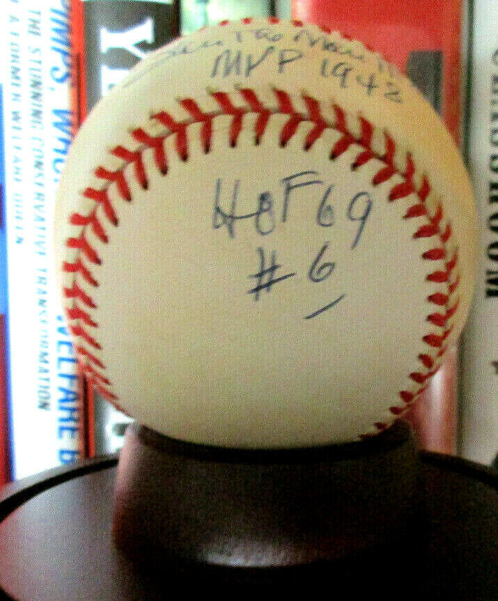 Lot Detail - Stan Musial Signed 1948 Season Stat Baseball w/ Signed Letter  From Musial LE 2/480