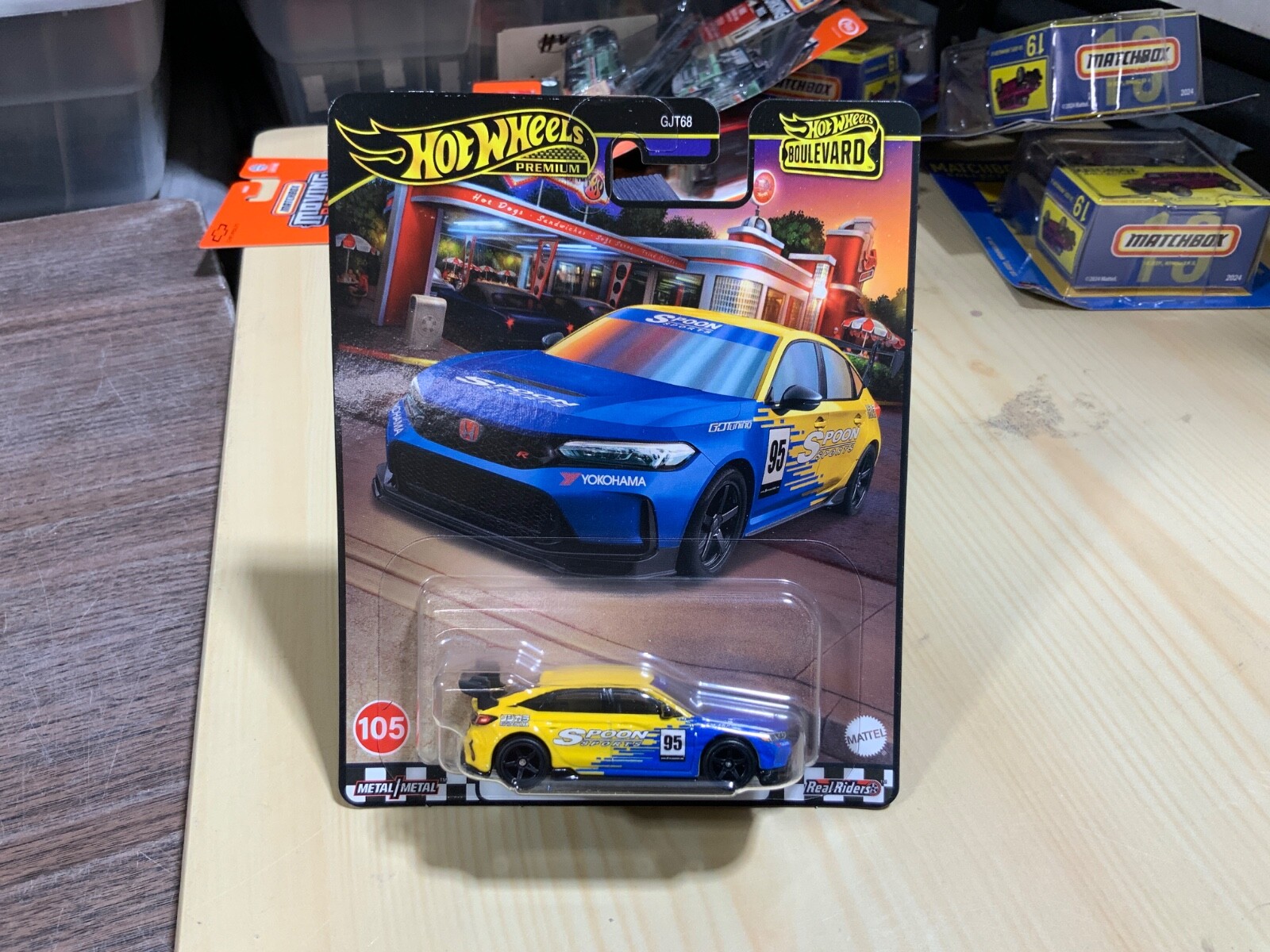 HOT WHEELS PREMIUM BOULEVARD 105 '24 HONDA CIVIC TYPE-R