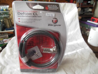 Defcom CL Targus Kombination Notebook Laptop Sicherheitsschloss 6 Fuß Stahlkabel NEU