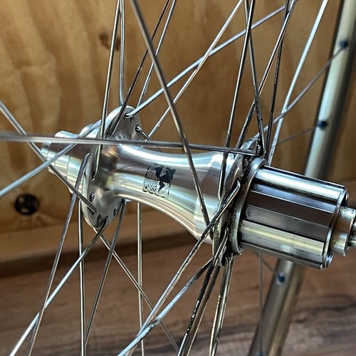 90s Custom Road Zipp Carbon World Class Ti Mavic 700C Wheelset 100 130 QR Gold - Picture 7 of 12