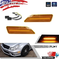 Amber FULL LED Bumper Side Marker Lights For 06-11 Mercedes Benz W219 CLS Class