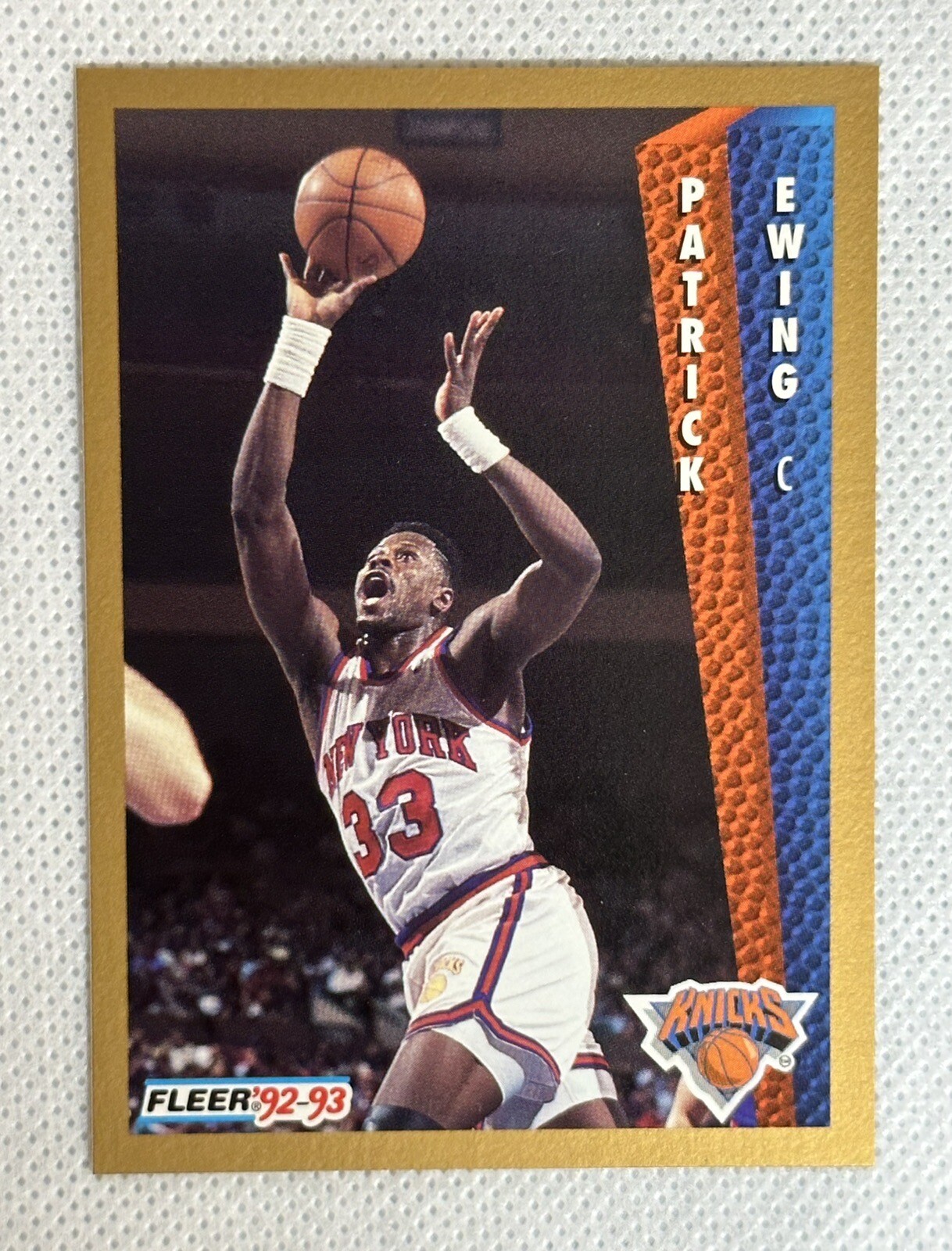 1992-93 Fleer Patrick Ewing #150 Basketball Card New York Knicks HOF