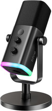 Dynamic Microphone For Podcasting And Gaming - Rgb Lighting, Mute Button, Headph