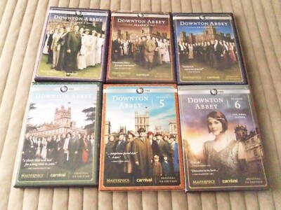 DOWNTON ABBEY: 1-6 SEPARETE CASES 3 DVDS PER CASE. CASE 6 BONUS (READ DESC.)
