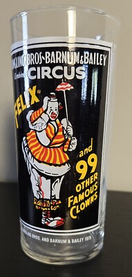 Vintage 1975 Ringling Brothers And Barnum & Bailey Felix Circus Glass Pepsi 