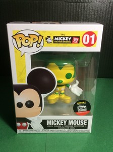 green and yellow mickey funko pop
