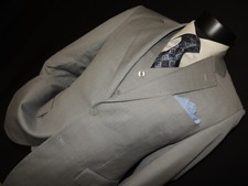 Light Gray custom made 2 button dual vents men's Jacket  waistcoat vest 38 S