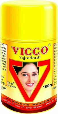 10 x 100g Vicco Vajradanti Ayurvedisches Kräuterpulver Pyorrhoe Zahnfleischbluten 1