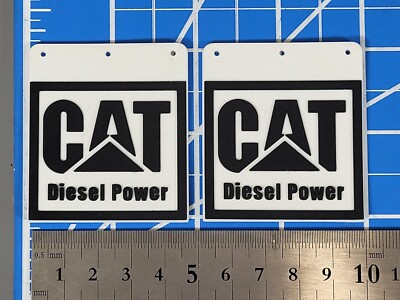 Pair Toy Mud Flap Guard ''Diesel Power'' Logo Tamiya 1/14 King Hauler Globeliner