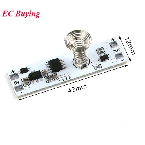 DC 12V Capacitive Touch Sensor,LED Dimming Dimmer Control Module, 3A ...