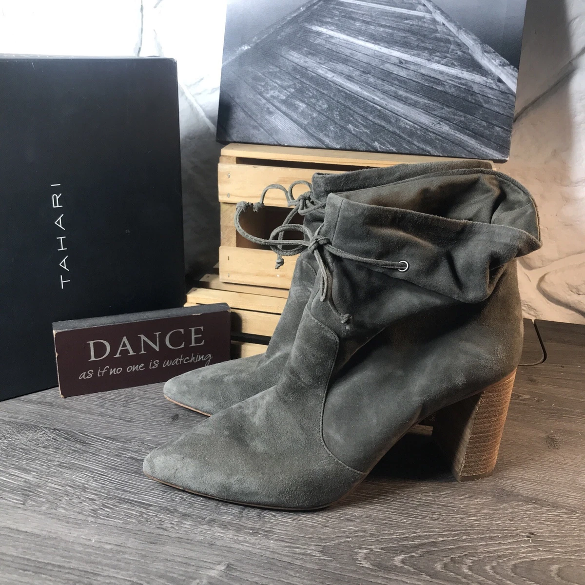 Tahari charles suede bootie sale