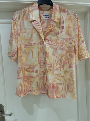 Vintage Richard Stump Short Sleeve Blouse Size 10