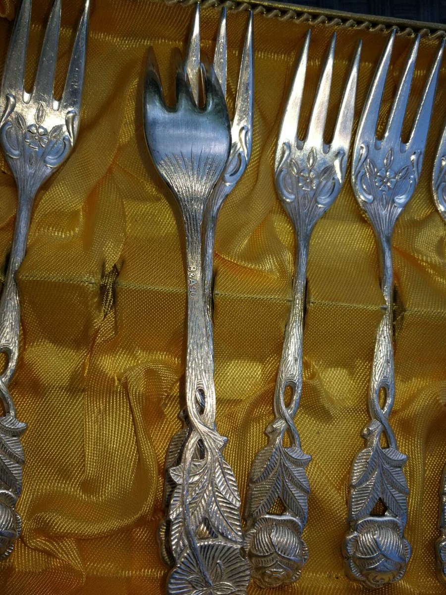 AMBITION Dessertgabel-Set - 6 Elegante Kuchengabeln In Silber Für Besondere Anlässe